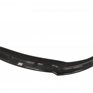 Black curved car spoiler/lip panel for a vehicle, shown isolated on white background.