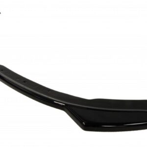 Black curved plastic tool with a wide flat end, resembling a shoehorn or ergonomic paddle