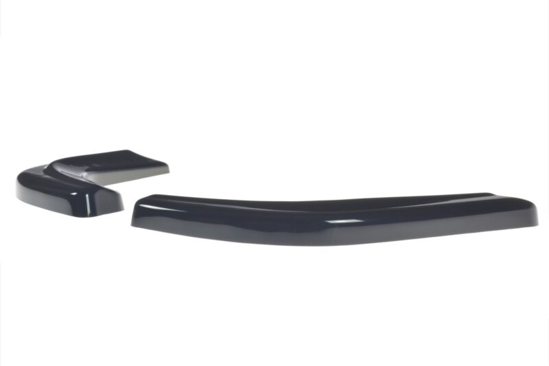 pol_po_Rear-Side-Splitters-suitable-for-Suzuki-Swift-Mk6-8260_10jpg - OPSHOLDERS Two glossy black curved plastic pieces laid flat on a white background, likely trim or accessory parts.