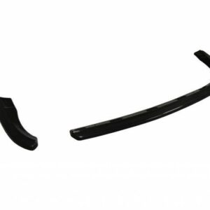 Two glossy black curved automotive trim pieces shown on a white background, separated apart.