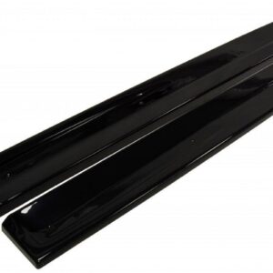 pol_po_SIDE-SKIRTS-DIFFUSERS-suitable-for-Opel-ASTRA-H-FOR-OPC-VXR-238_5jpg - OPSHOLDERS Two long, glossy black metal rails displayed at an angle on a white background.