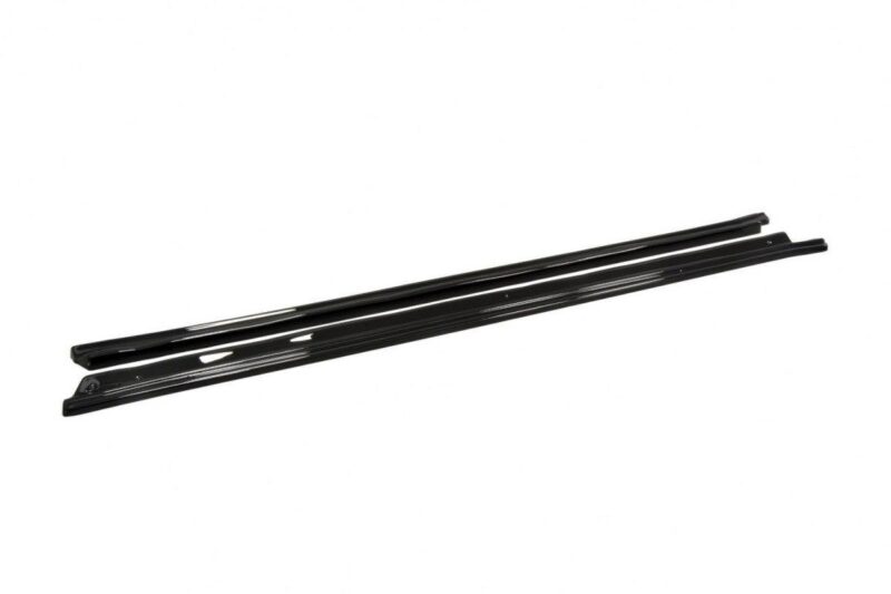 Pair of black windshield wiper blades laid diagonally on a white background, ready for installation.