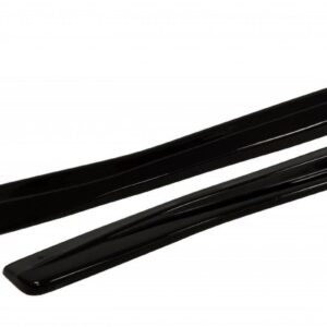 pol_po_Side-Skirts-Diffusers-suitable-for-Alfa-Romeo-159-Ti-77_5jpg - OPSHOLDERS Pair of glossy black car window deflectors laid diagonally on a white background.