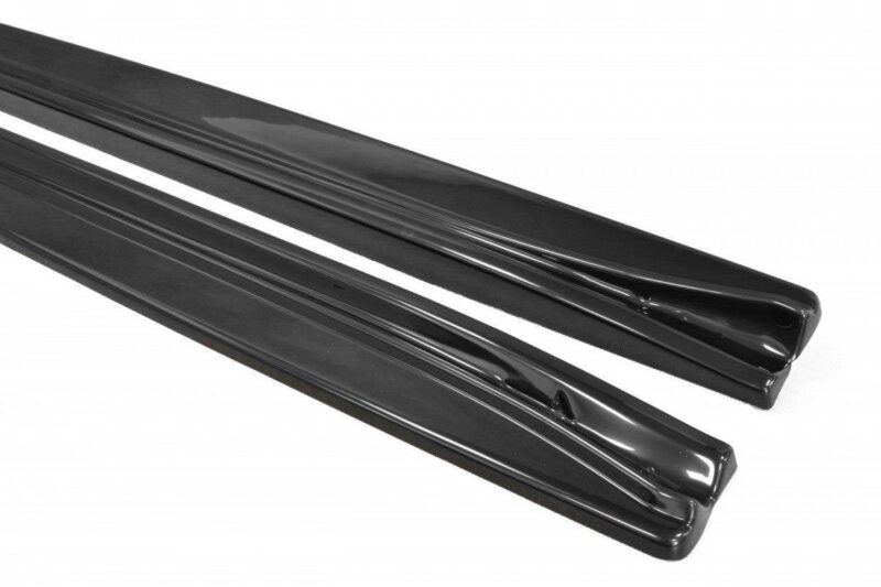 pol_po_Side-Skirts-Diffusers-suitable-for-Alfa-Romeo-Brera-78_6jpg - OPSHOLDERS Two black windshield wiper blades laid parallel to each other on a white background in close-up view.