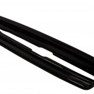 Pair of black windshield wiper blades laid out side by side on a white background