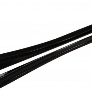 pol_po_Side-Skirts-Diffusers-suitable-for-Opel-Astra-GTC-J-241_3jpg - OPSHOLDERS Two glossy black rails or bars lying diagonally on a white background, parallel to each other, with squared ends.