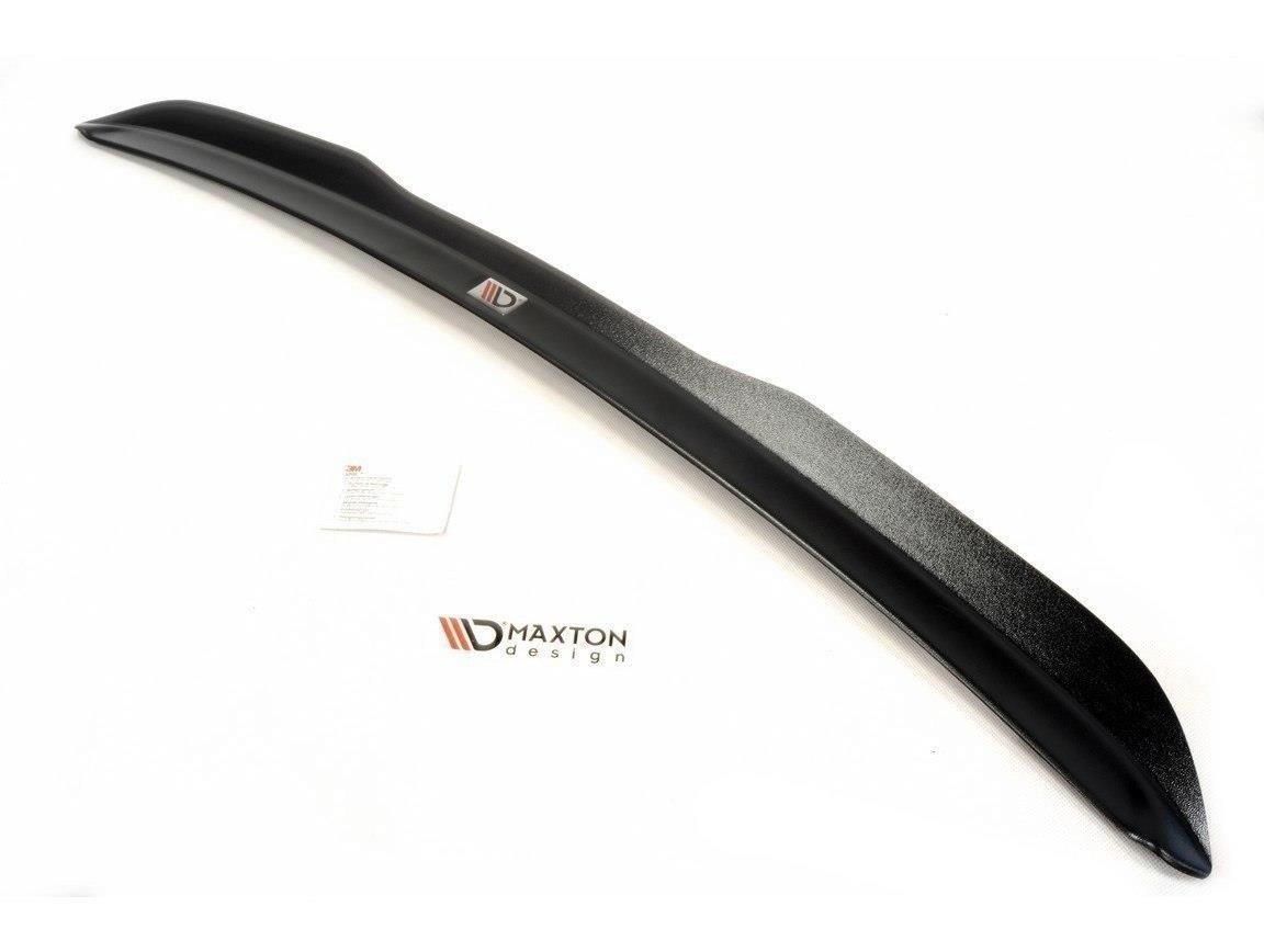 pol_po_Spoiler-Cap-suitable-for-Opel-ZAFIRA-B-OPC-487_1jpg - OPSHOLDERS Rear black car spoiler/wing laid flat on white background with Maxton Design branding visible on the center. For product display purposes, shows shape and finish of the spoiler.