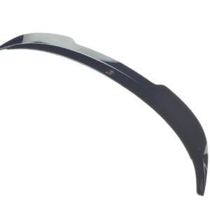 pol_po_Spoiler-Cap-suitable-for-Suzuki-SWIFT-6-SPORT-8255_4jpg - OPSHOLDERS Close-up of a curved aircraft propeller blade with a dark finish and silver leading edge set against a white background.